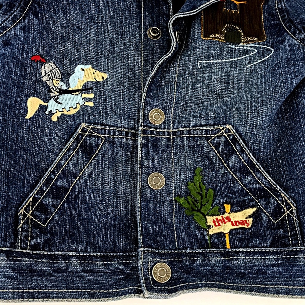 Jean Jacket Sz 24M Flapdoodles King of the Castle - Picture 6 of 6